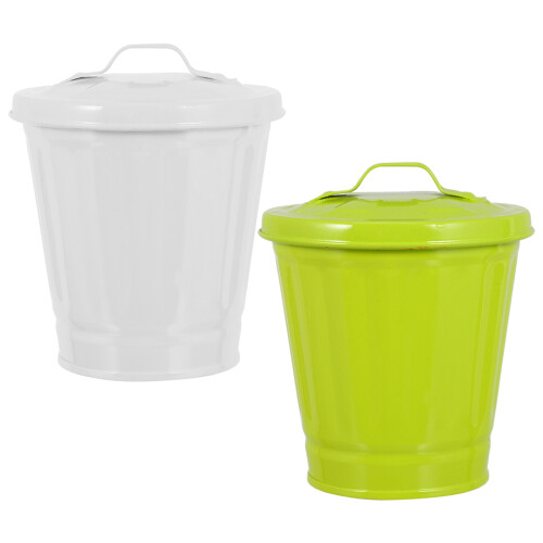 2 tischmülleimer mit deckel, mini- für schreibtisch