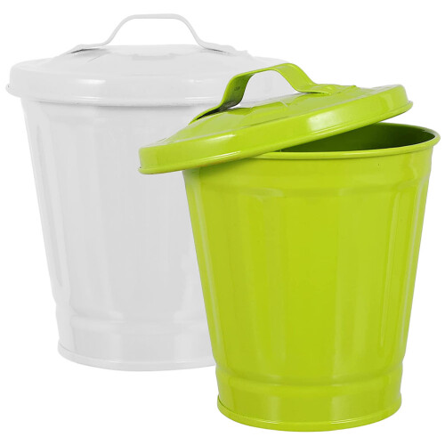 2 tischmülleimer mit deckel, mini- für schreibtisch 1