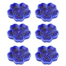 6 Stuks Eetstokjeshouder Keramisch Donkerblauw