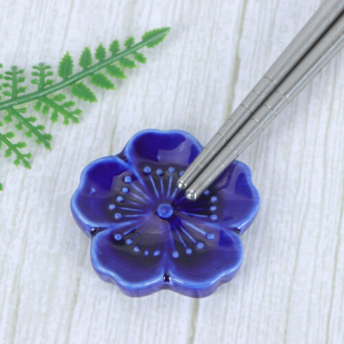 6 Stuks Eetstokjeshouder Keramisch Donkerblauw 2