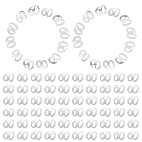 1200 Nummer 60 Pailletten Konfetti Silber Für