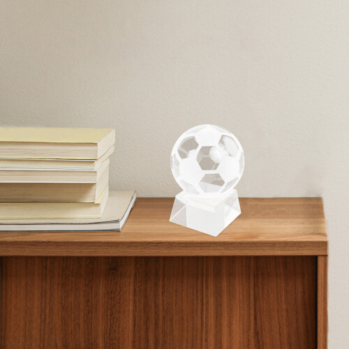 Crystal Voetbal Met Standaard Transparant 2