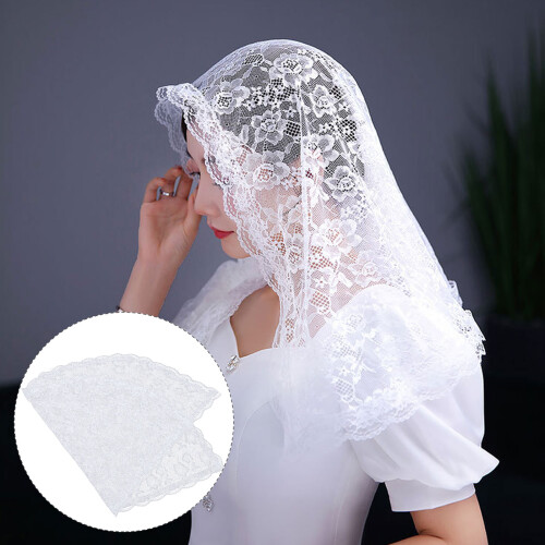 Kant Sluier Mantilla Sjaal Bruidsvrouwen 2