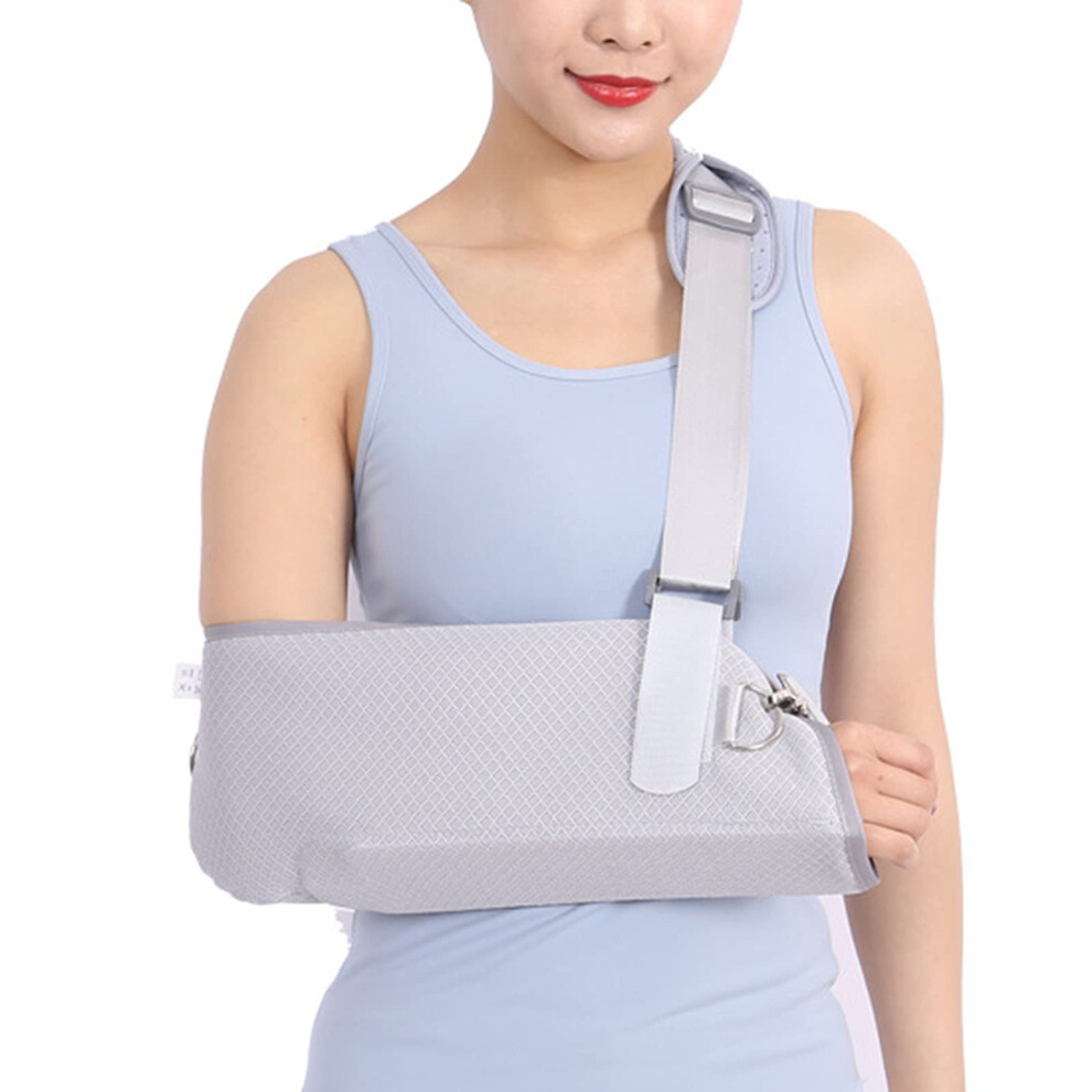 Arm Sling Shoulder Immobilizer With Breathable Mesh, Lightweight Arm Support For Injuries And Broken Arm, Size M