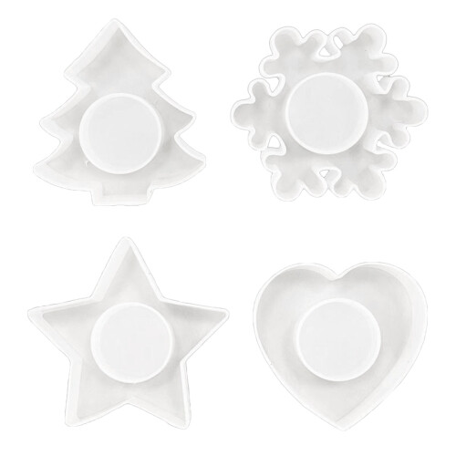 Candlestick Mold Epoxy Mould for Table Decorations Christmas