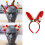 Soft And Adjustable Reindeer Antler Headband-Bow bear doll 3