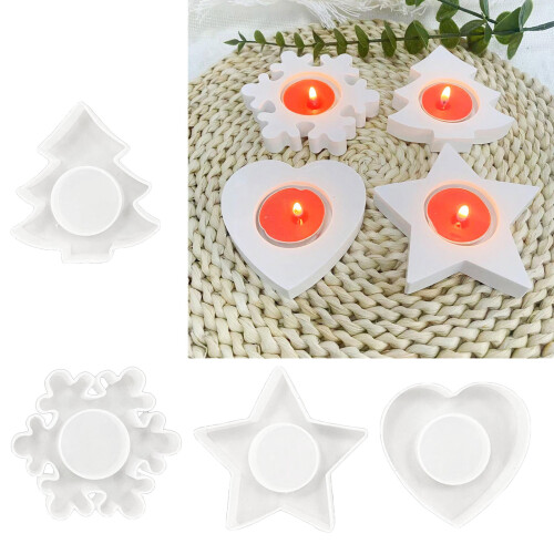 Candlestick Mold Epoxy Mould for Table Decorations Christmas 1