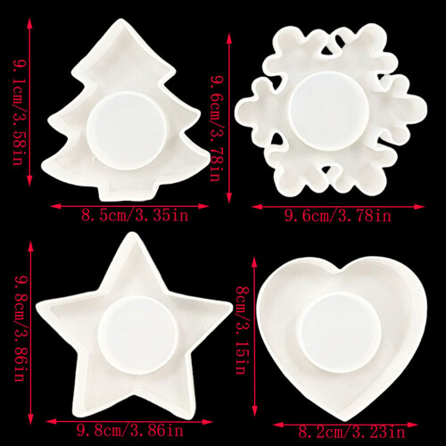 Candlestick Mold Epoxy Mould for Table Decorations Christmas 2