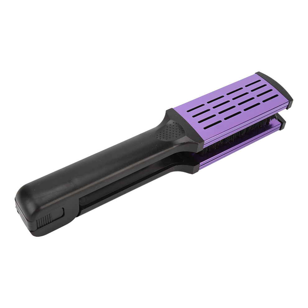 Clamp Flat Hair Brush Double Sided Artificial Bristle for Straightening