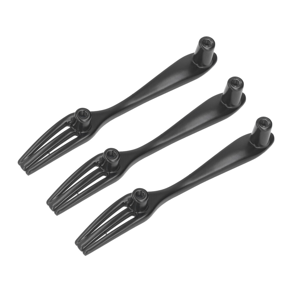3Set Black Cabinet Handles Thickened Metal Drawer & Wardrobe Pulls For Home 9471356519446