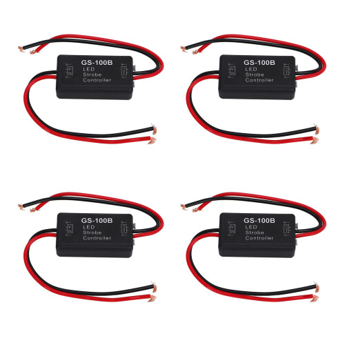 4er Set Lichtblitzmodul-Controller – 12V DC, 2A, ABS, 49,5x27,5x14mm 1