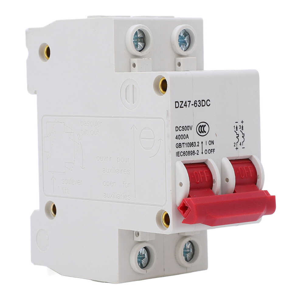 Dc 500V Solar Circuit Breaker 2P 25A Air Switch For Overcurrent & Short Circuit 3731356520269