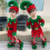 Weihnachts-Elfenkostüm-Set für Kinder,-Rot 110CM 6