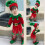 Weihnachts-Elfenkostüm-Set für Kinder,-Rot 110CM 2