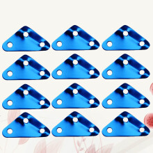 12 Pcs Camping Supplies Wind Rope Buckle Guy Tightener Blue