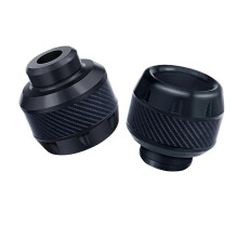 2PCS Burning Titanium Motorcycle Frame Slider Aluminum Front Fork Cup Falling Crush Protector Carbon Fiber Motorbike C-1