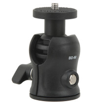 Rotatable ABS Mini Ball Head Adapter 1/4in for Tripod, 2kg Load