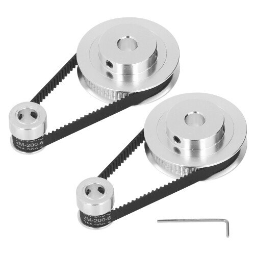 Precision GT2 Timing Pulley Set & 200mm Belt for 3D Printers 1