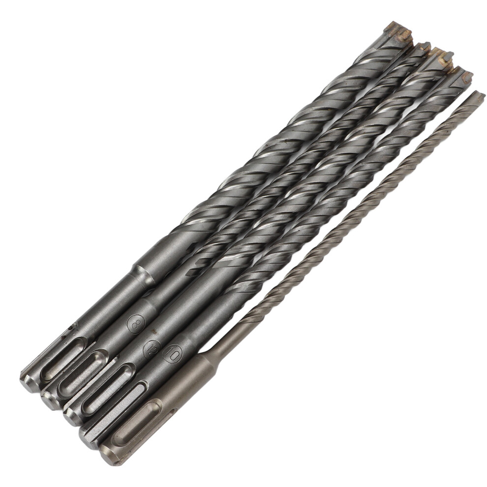 Electric Hammer Masonry Drill Bits Set 6Mm-14Mm 210Mm Cross Tips Durable 9481356522131