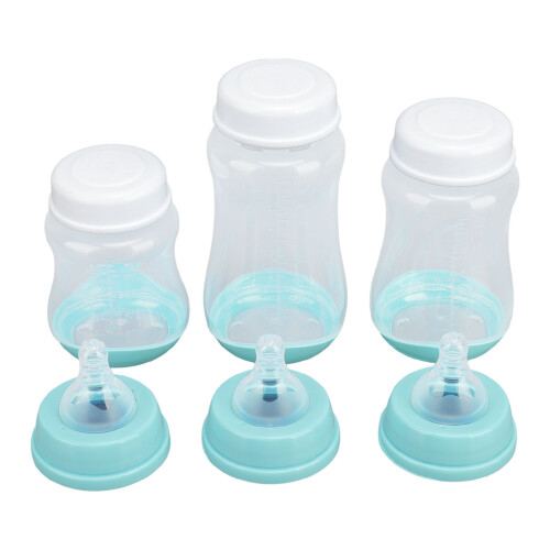 3-teiliges Babyflaschen-Set, PP-Silikon, weich, 2