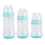 3-teiliges Babyflaschen-Set, PP-Silikon, weich, 2