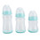 3-teiliges Babyflaschen-Set, PP-Silikon, weich, 7
