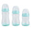 3-teiliges Babyflaschen-Set, PP-Silikon, weich, 6