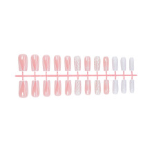 Faux ongles de noël, 24 pièces, bâton de flocon de neige, Long