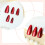Faux ongles à pression de noël, 24 pièces, courts, amande, œil 7