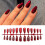 Faux ongles à pression de noël, 24 pièces, courts, amande, œil 2