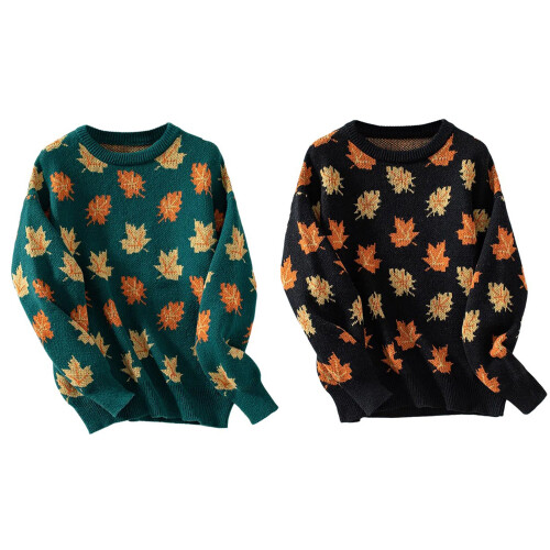 Pull en acrylique doux pour femmes, pull en tricot-vert foncé XL 2