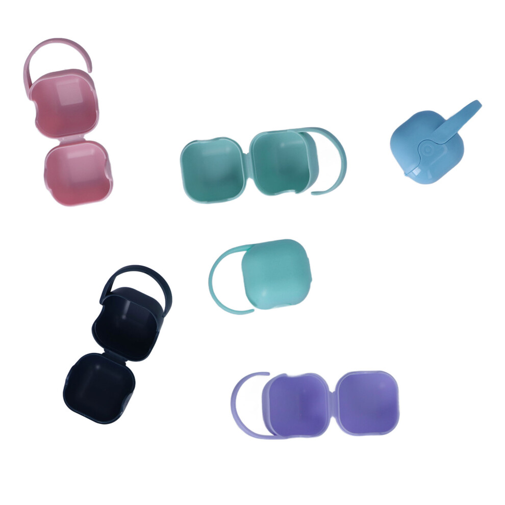 6 Pcs Baby Pacifier Cases, 10x6.5x6cm, 6 Colors PP Safe Holder