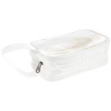 1 einfache pu-schminktasche, transparente kosmetiktasche