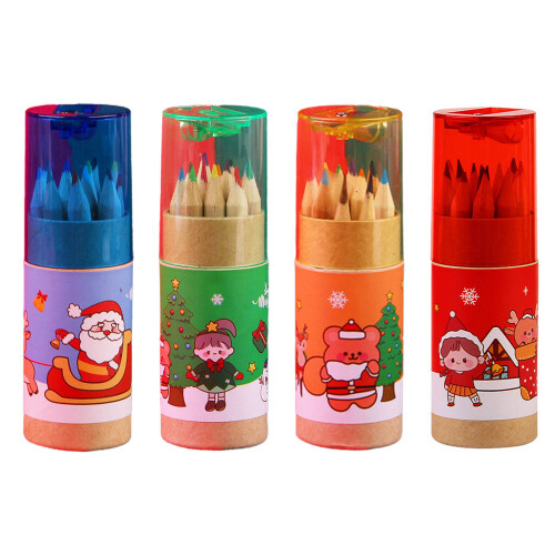 Crayons de couleur portables 12 couleurs, crayons de couleur-D 1