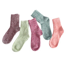 5 Paar Weiche Damen Wollkaschmir Socken Warm Einfarbig Lässig