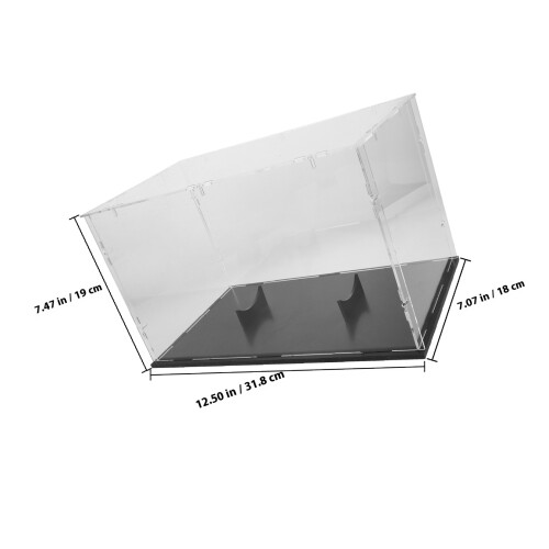 transparenter rugbyball display mit deckel und -box 1