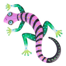 metal gecko 3d wandkunst skulptur hängeornament zufällige farbe