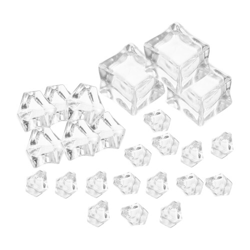 48Stk Künstliche Eiswürfel Imitat Requisiten Wohnaccessoires 1