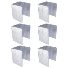 6Pcs Aluminum Foil Oil-Splash Boards Silver Kitchen Baffles