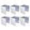 6Pcs Aluminum Foil Oil-Splash Boards Silver Kitchen Baffles 8