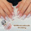 Press on Nail Long Square Artificial Nail Christmas Snowflake 7
