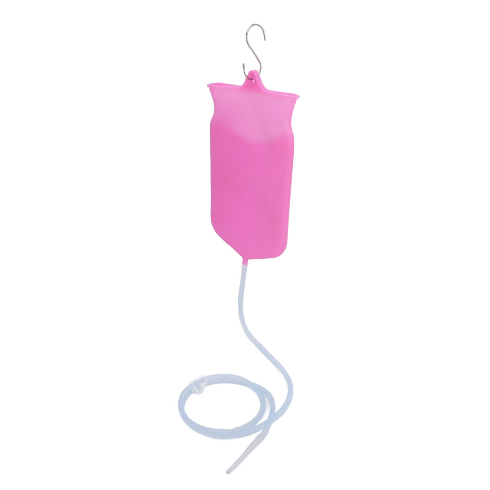 Pink 2L Silicone Enema Bag For Comfortable Colon Health