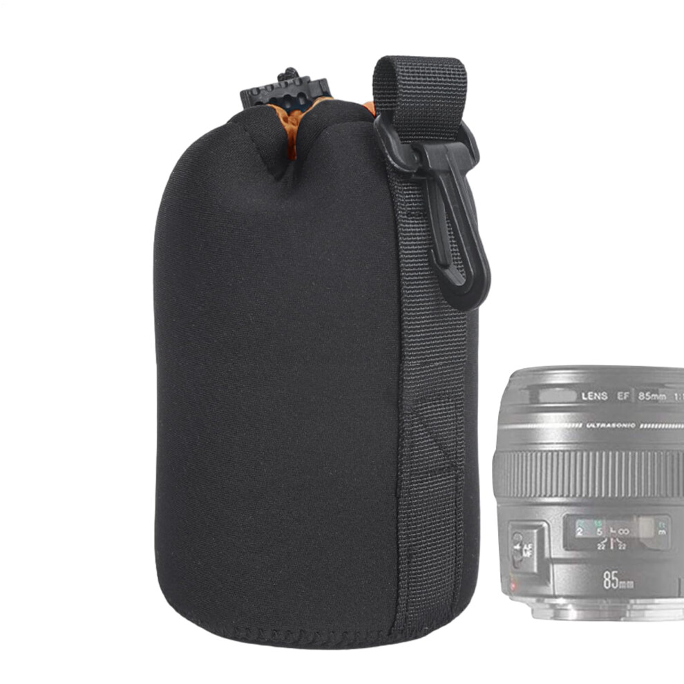 Lens Case For Telephoto Lenses Thick Padded Soft Neoprene Dslr Lens Bag 14 Cm Drawstring Opening Camera Lens Storage 9084446699449