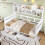 White Single Children's Bed with Storage&Bookshelf 1