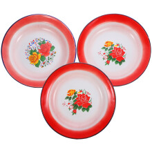 3Stk Vintage- Snacktabletts Gedämpftes Speisen Geschirr