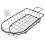 -chipsschale bootform mit netzoptik, snackhalter serviergestell 1