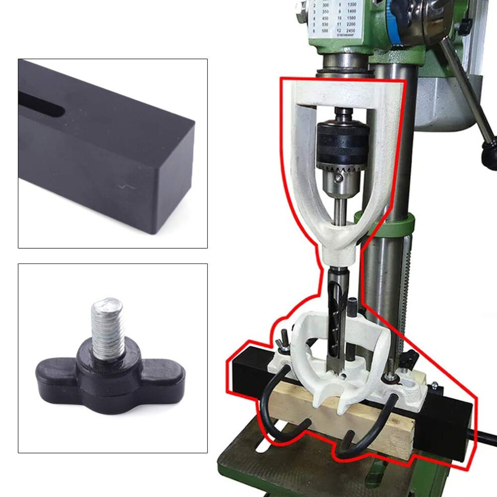 Bench Drill Locator Set, Mortising Attachment For Drill Press, Woodworking Hole Chisel Locator, Drilling Attachment 9067246408664