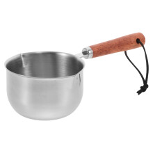 Mini Milchtopf 200Ml Mit Holzgriff Aus Für Milch Und Suppe
