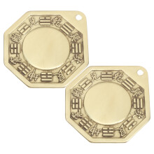 2 stück chinesischer acht-diagramme kupferspiegel wohnaccessoire