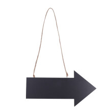 holzpfeil-tafelschild mit schnur, hauswärmer-geschenk (schwarz)